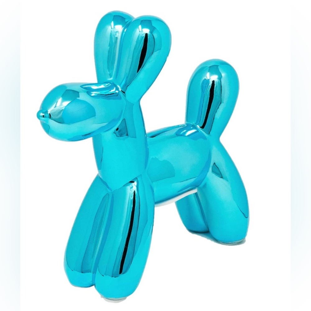 Interior Illusions Plus Blue Mini Ceramic Dog Piggy Bank - 7.5" tall